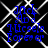 Blue text reading "Nick Ado Miegele Forever" on a black background with white geometric lines, displayed in four identical