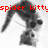 A black-and-white animated icon shows a cat-like figure with spider legs performing a handstand, with red text reading "spider kitty" and "does whatever a spider kitty does".
