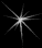 A sequence of six grayscale frames showing a starburst effect transitioning into an @ symbol within concentric circles, then back to the starburst.