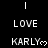 Pixelated text and heart symbols arranged in a on black background with gray corner overlay