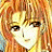 A 48x48 pixel buddy icon featuring a split composition with an anime-style character on the left and text elements on the right, displayed as part of a contact sheet.