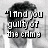 Black-and-white pixelated image of a person with dark hair wearing a white shirt, overlaid with fragmented text in blocky font.