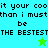 Pixelated text and star symbols on a split background of cyan and green, with one star changing color between frames.