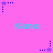 A static image with a bright pink background featuring repeated cyan text "Kiana" and blue/purple star-shaped pixel art elements
