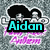 A single animated buddy icon displays three sequential text changes over a static background with two cartoon figures.