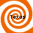 Four identical orange and white spiral patterns arranged in a , each containing the text "Texas" at its center