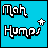 Two side-by-side pixel art on cyan background with 'Meh' and 'Humps' text, each with a star icon above 'Humps' that changes from white to blue