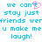 Pixelated blue text on white background with pink heart symbol replacing 't' in 'can't', repeated twice side-by-side.