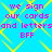 A static image with a bright blue background and yellow crisscross lines, featuring repeated pink text reading "we sign our cards and lettersand letters BFF".