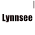 Lynnsee text in bold black font with pink heart symbols and horizontal lines on white background, arranged in -like pattern with one gray at bottom right