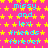 A static image with a bright pink background covered in yellow stars, featuring repeated cyan text reading "missy and lexi friends forever"