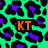 Pixelated icon with four quadrants: green leopard print, purple zebra stripes, pink neon stripes, and gray background.