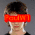 Four pixelated character portraits with overlaid text: red 'PaulW1', green 'Loves', pink 'Harry Potter!', and a blank