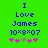Blue text on green background reads 'I Love James 10*8*07' with pink and gray flower icons below, two versions differ in flower arrangement.