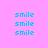 Pixelated blue 'smile' text repeated across a pink background with yellow rectangular overlays in specific positions.