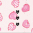 Pixelated pink hearts and black checkered shapes float on a light pink background with bold black text reading 'Allison Bryan' in two lines.