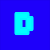 Two pixelated blue and cyan shapes with rectangular cutouts, one on a dark blue background, the other on light cyan.
