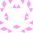 Pixelated pink geometric shapes arranged in a circular pattern on a white background, including diamonds, triangles, and a central crown-like form.