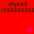 Red background with repeated 'alyssa' text and pink heart symbols in a pattern