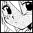 A black-and-white pixelated anime-style character face on the left side of a contact sheet, with "Anime IM" and "COM" text in white pixelated font on the right side against a black background.