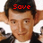 Pixelated image of a person with dark hair wearing a black jacket over a white shirt, with red text above the head.