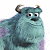 A pixelated buddy icon featuring a blue furry monster with horns on the left and green text reading "Original Icons .com" on a dark green background to the right.