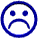 Four blue-outlined smiley faces arranged in a , each with distinct facial expressions on white backgrounds
