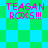 Pixelated text "TEAGAN ROXS!!!" on green and cyan checkered background with diamond pattern variations.