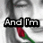 A grayscale image of a person with closed eyes holding a red rose, overlaid with black text boxes containing white lettering.