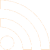 Gray and white abstract icon with three curved lines radiating from a central circle on a light gray background.