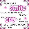 A static digital graphic with pink and black text on a white background, framed by a pixelated border with pink and black squares.
