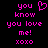 Pixelated pink text and heart symbol on black background, with identical static frames side-by-side.