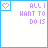 A 4-frame animated contact sheet of a pixel art buddy icon showing text progression from "ALL I WANT TO DO IS" to "WRAP MY DO IS ARMS AROUND YOU" with heart symbols and blue borders.