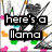 six showing text changes over time with a static background of gray lamas and colored hearts