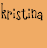 Two side-by-side animated frames of a buddy icon showing the name 'kristina' with a yellow crown appearing in the second frame.