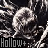 Two identical pixelated figures with white hair and dark clothing against a black background, with 'Hollow+' text in the bottom-left corner.