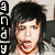 Pixelated anime-style character with long black hair, open mouth expression, and red choker necklace on light background.