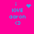 Pixel art icon with cyan text and symbols on bright pink background showing four variations of 'i love aaron <3' with different animated elements.