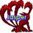 Red cartoon character with multiple tails in various poses, each frame displaying different text overlays.