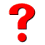 Red question mark and dot shapes in various orientations on a gray background, with some forms showing partial or fragmented outlines.