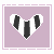 A heart-shaped icon with alternating black and white vertical stripes on a light purple background, transitioning through multiple animation frames.