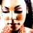 Pixelated close-up of a person's face with visible eyes, nose, and mouth against a white background.