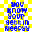 Blue pixelated text on yellow and white checkered background with animated vertical motion.