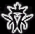 Animated white line drawing of a stylized face with crown-like top on black background, transitioning to person in light cap holding cigarette and another person in dark beanie.