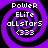 Four identical pixelated icons arranged in a , each featuring a purple and black spiral background with white text reading Power ELITE ALLSTARS 0333