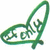 Green stylized cursive script icon with flowing curved lines and a small leaf-like flourish on the right side, set against a plain white background.
