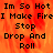 A static image with orange and red flame-like background displaying repeated text "Im So Hot Im So Hot I Make Fire Stop Drop And Roll" in black pixelated font.