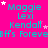 A static image with a bright pink background displays repeated text and star symbols in cyan, white, and light purple.