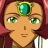 A 48x48 pixel buddy icon featuring a split composition with an anime-style character on the left and stylized text on the right, displayed as part of a contact sheet.