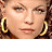 Animated contact sheet of a woman's face with repeated text overlays and gold hoop earrings across multiple frames.